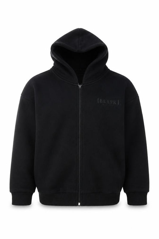 Blank Essentials Boys Black Full Zip Hoodie 11-12 Years Logo