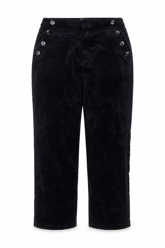 Love & Roses Women Blue Corduroy Straight Trousers UK 16 High Rise