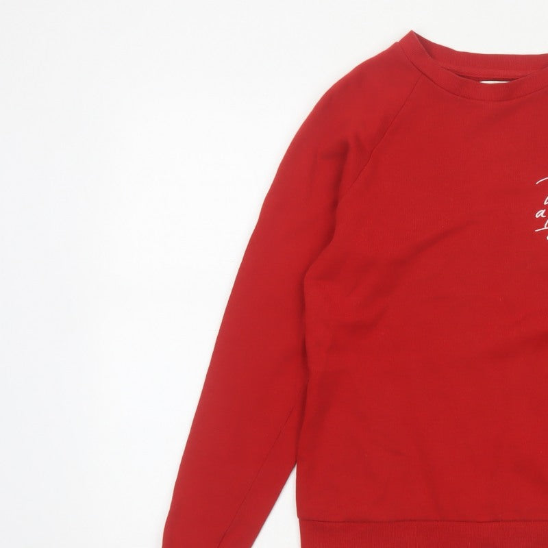 Warehouse Women’s Red S Pullover Sweatshirt Dream a Little Dream