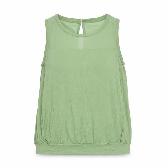 Next Women Green UK 10 Sleeveless Keyhole Stretch Jersey Tank Top