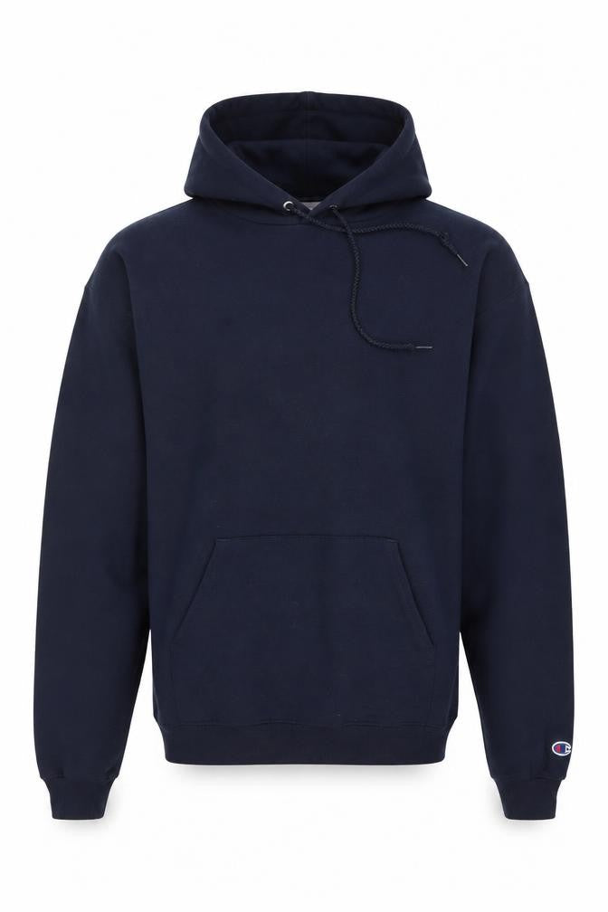 Champion Men's Navy S Pullover Hoodie Logo Kangaroo Pocket