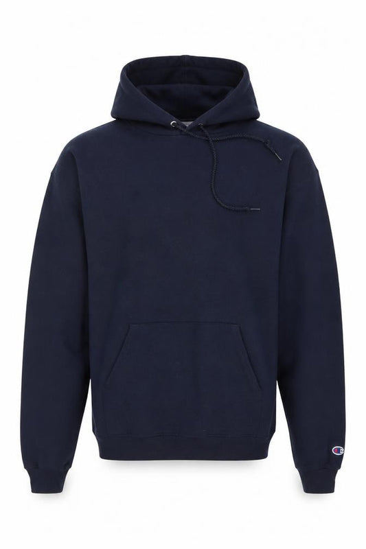 Champion Men's Navy S Pullover Hoodie Logo Kangaroo Pocket