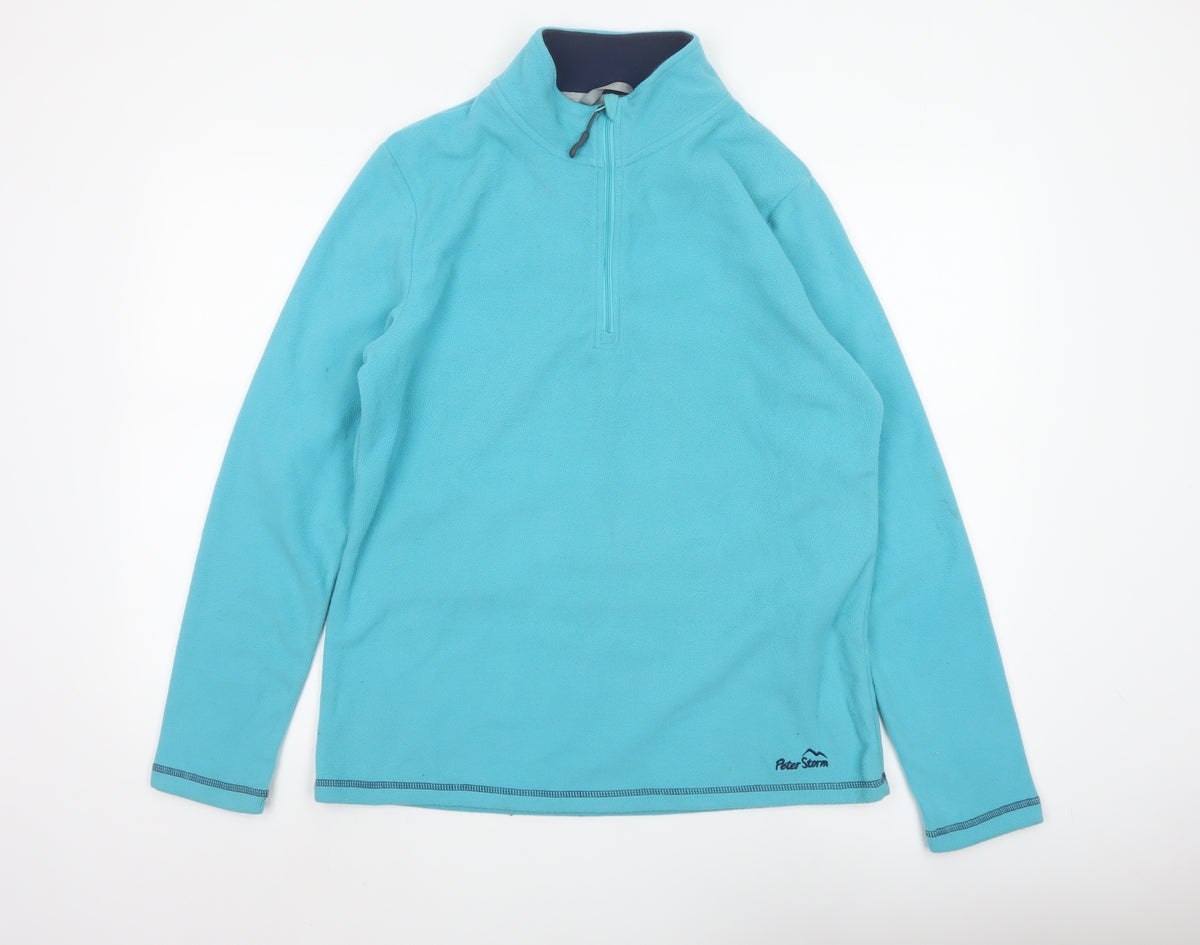 Peter Storm Women’s Turquoise UK 16 1/4 Zip Fleece Pullover Sweatshirt