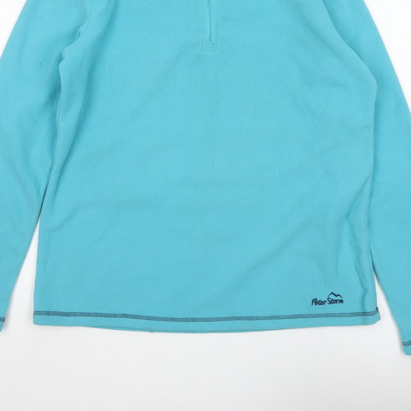 Peter Storm Women’s Turquoise UK 16 1/4 Zip Fleece Pullover Sweatshirt