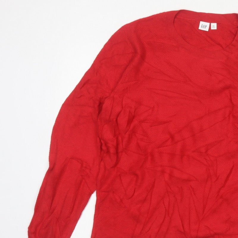 Gap Women’s Red 2XL Cable-Knit Crew Neck Pullover Jumper