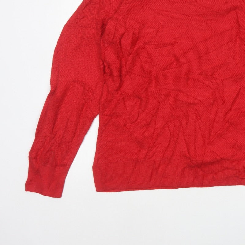 Gap Women’s Red 2XL Cable-Knit Crew Neck Pullover Jumper