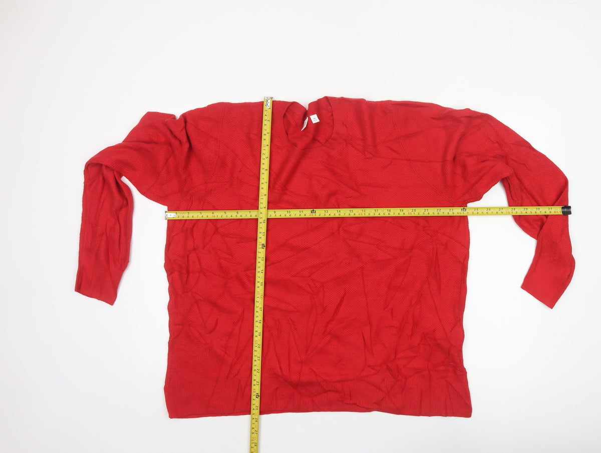Gap Women’s Red 2XL Cable-Knit Crew Neck Pullover Jumper