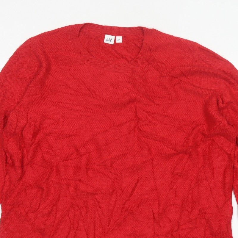 Gap Women’s Red 2XL Cable-Knit Crew Neck Pullover Jumper