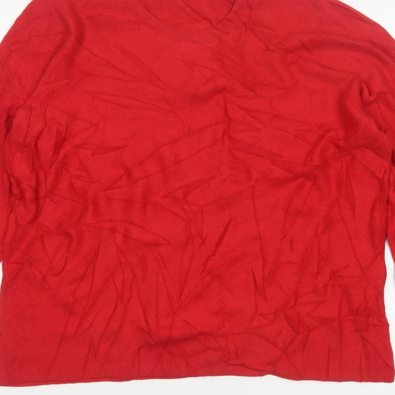 Gap Women’s Red 2XL Cable-Knit Crew Neck Pullover Jumper