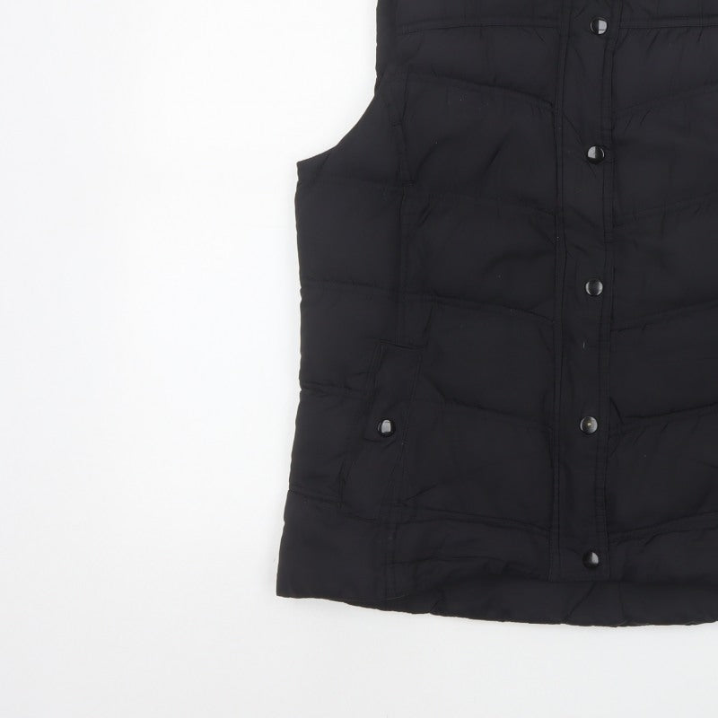 Cherokee Women Black Size 14 Padded Puffer Waistcoat