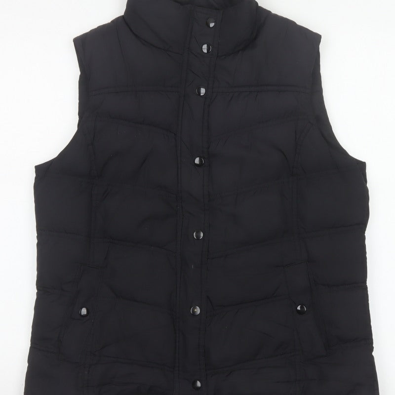 Cherokee Women Black Size 14 Padded Puffer Waistcoat