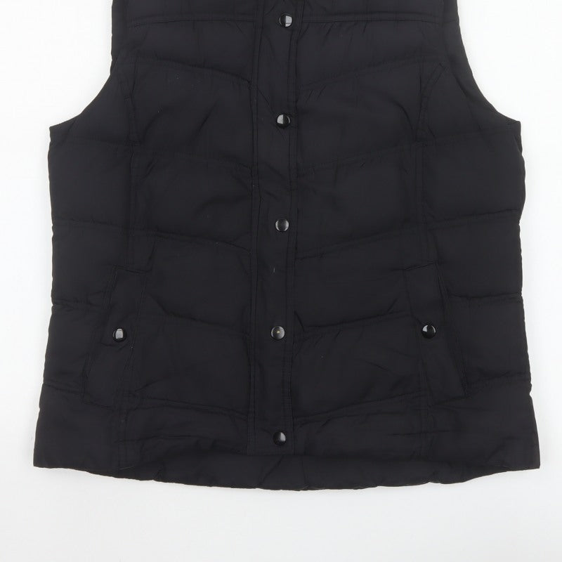 Cherokee Women Black Size 14 Padded Puffer Waistcoat