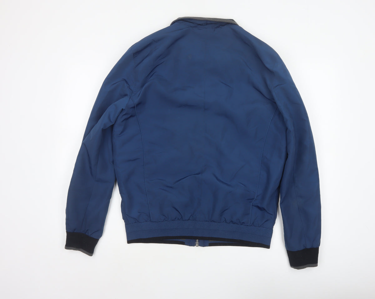 Blue Harbour Men’s Blue S Padded Bomber Jacket Full Zip