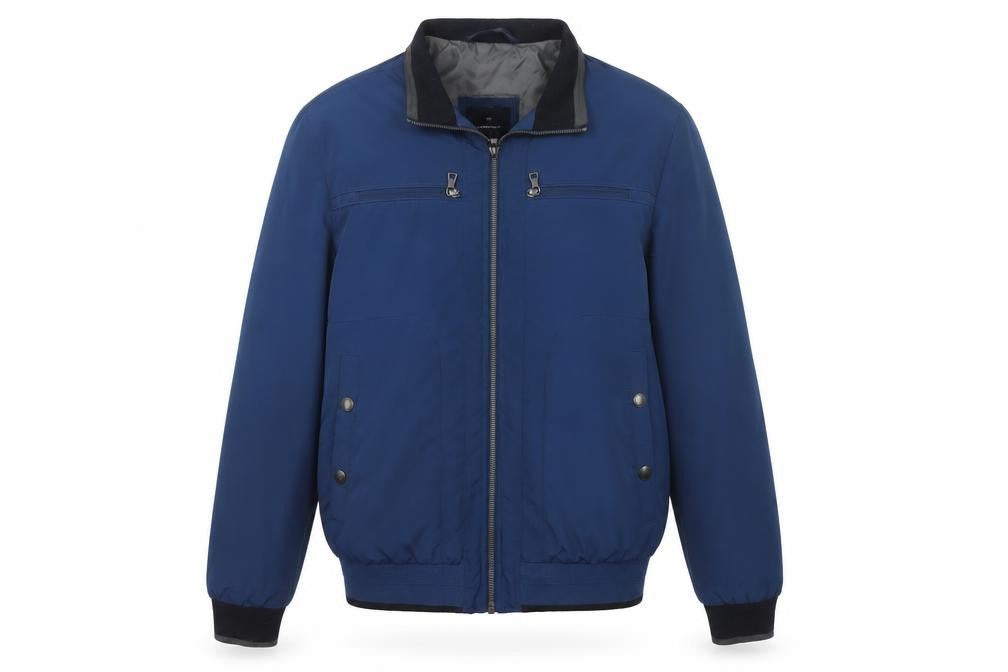 Blue Harbour Men’s Blue S Padded Bomber Jacket Full Zip