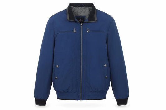 Blue Harbour Men’s Blue S Padded Bomber Jacket Full Zip