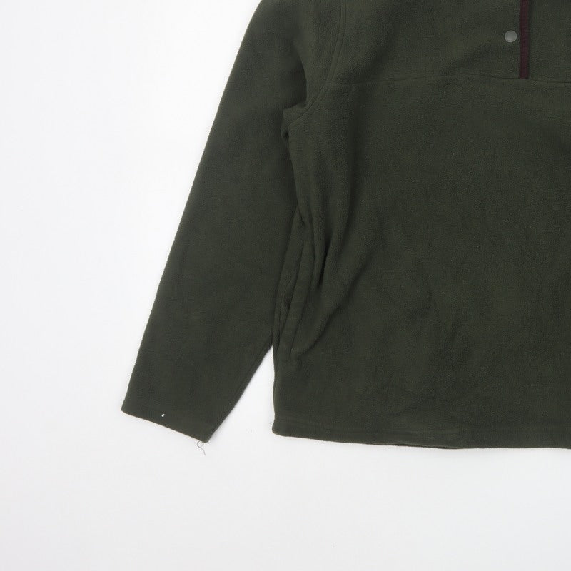 Weird Fish Women’s Green Fleece Snap Pullover Sweatshirt UK 16