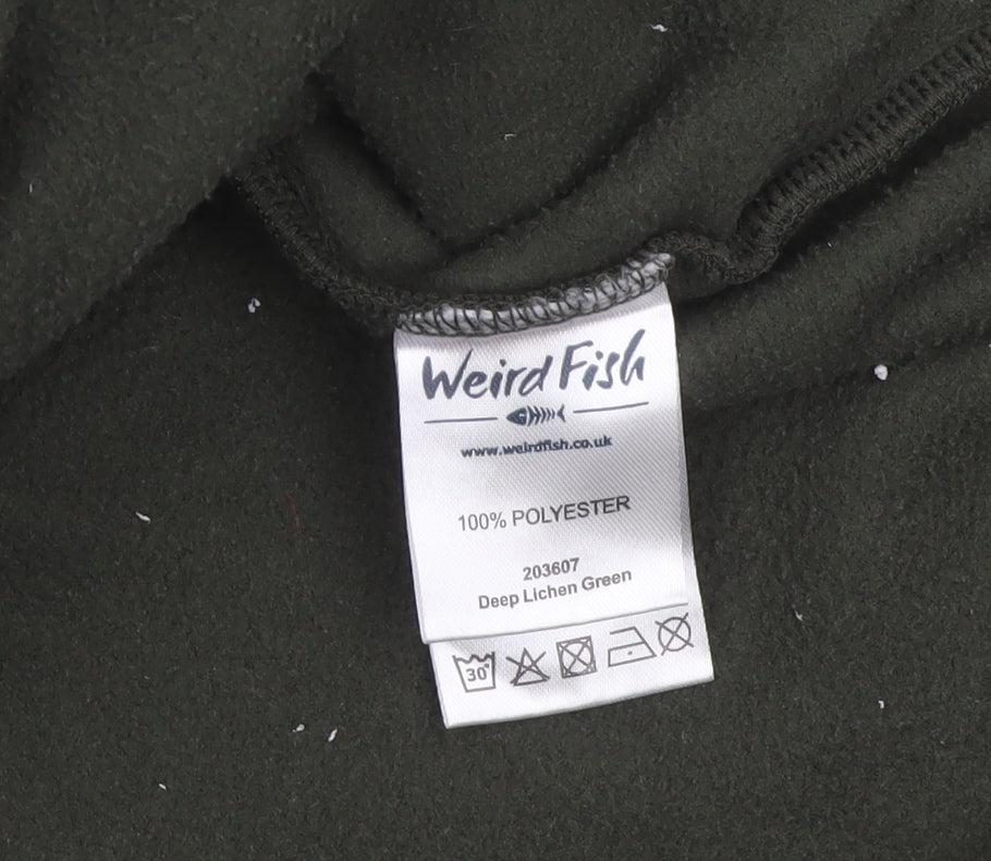 Weird Fish Women’s Green Fleece Snap Pullover Sweatshirt UK 16