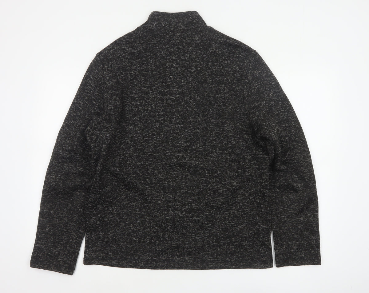 Crane Men’s Grey Marl M 1/2 Zip High Neck Fleece Sweatshirt