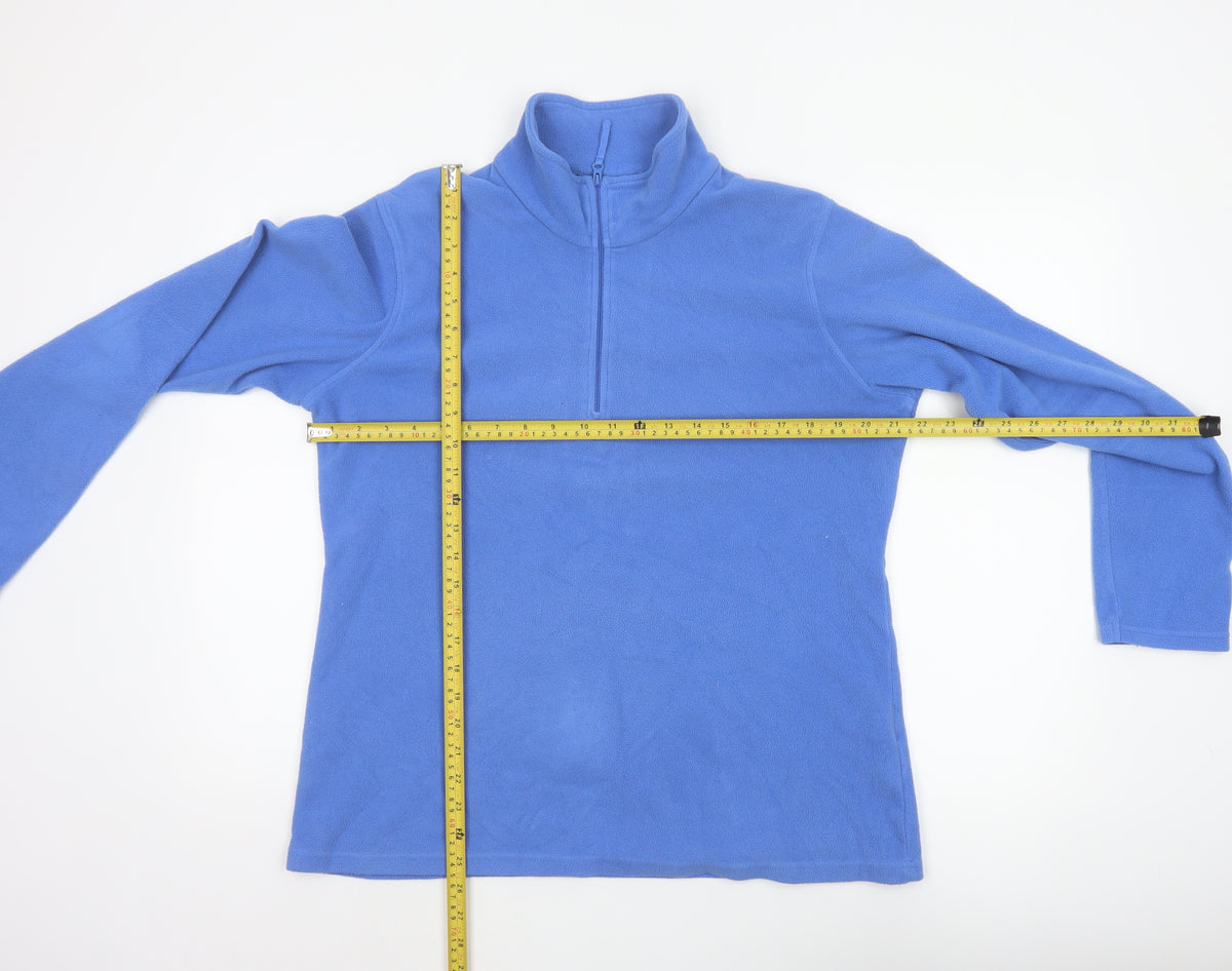 Mountain Warehouse Men Blue L 1/4 Zip Fleece Pullover Sweatshirt