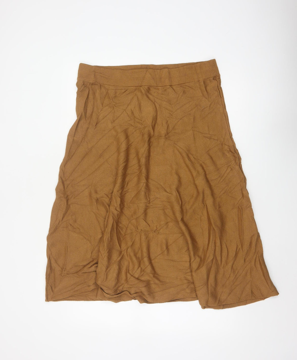 Marks & Spencer Women Brown Size 18 Flared Knit Midi Skirt