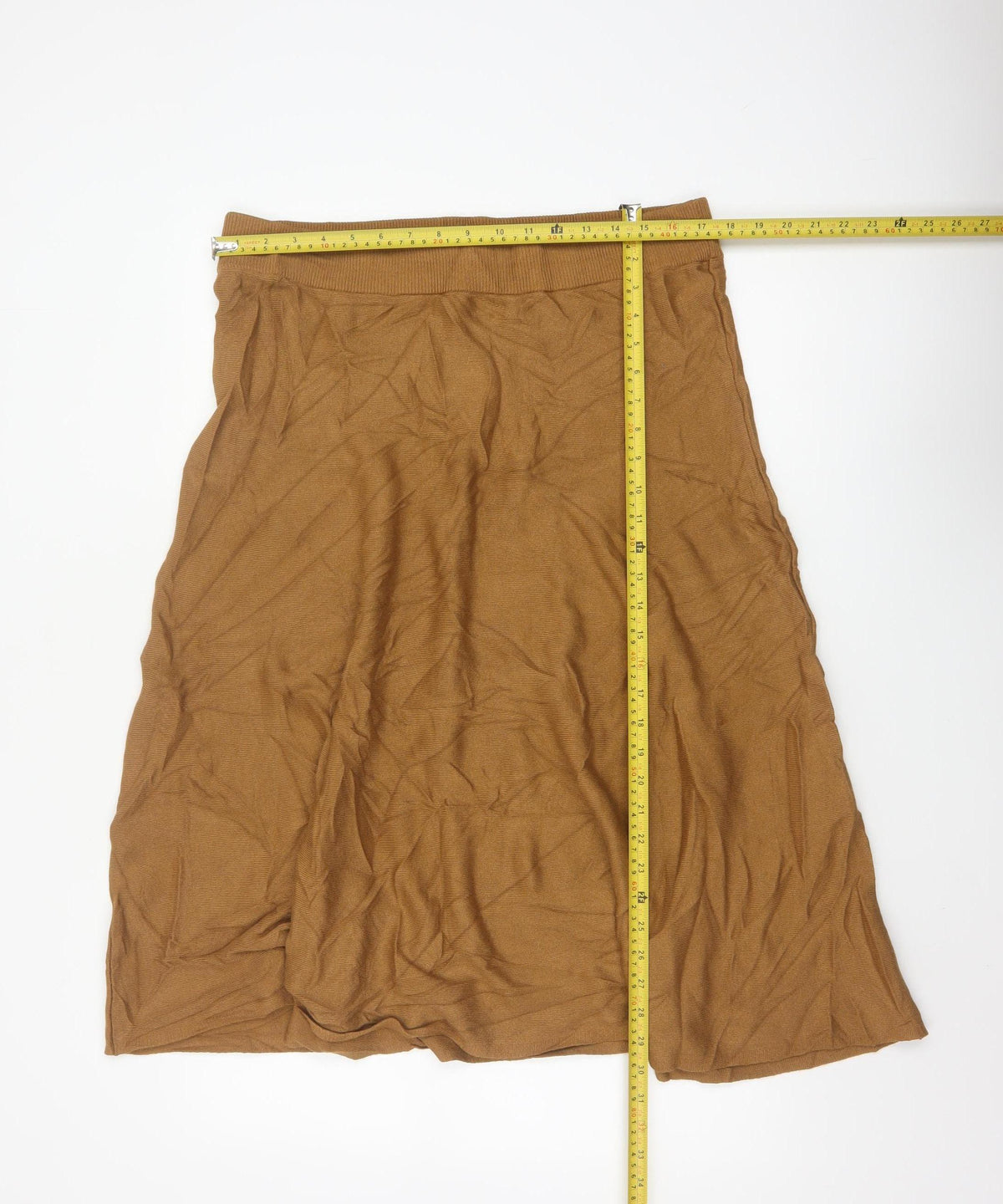 Marks & Spencer Women Brown Size 18 Flared Knit Midi Skirt