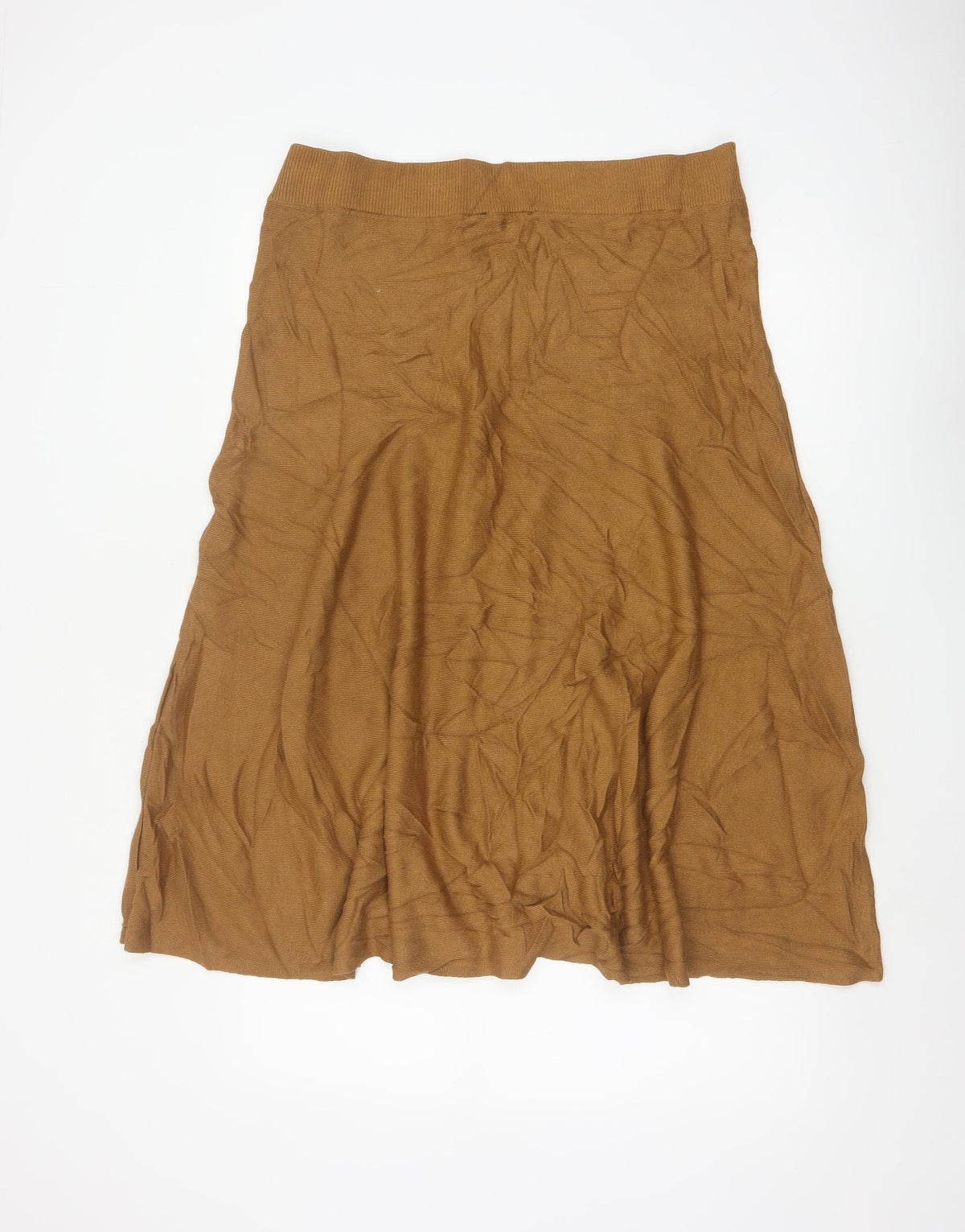 Marks & Spencer Women Brown Size 18 Flared Knit Midi Skirt