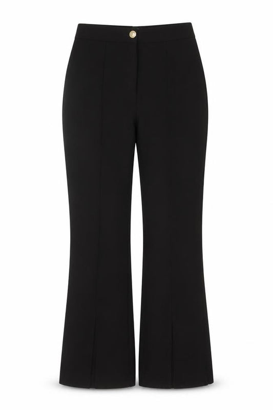 River Island Women Black UK 14 High Rise Flared Dress Trousers