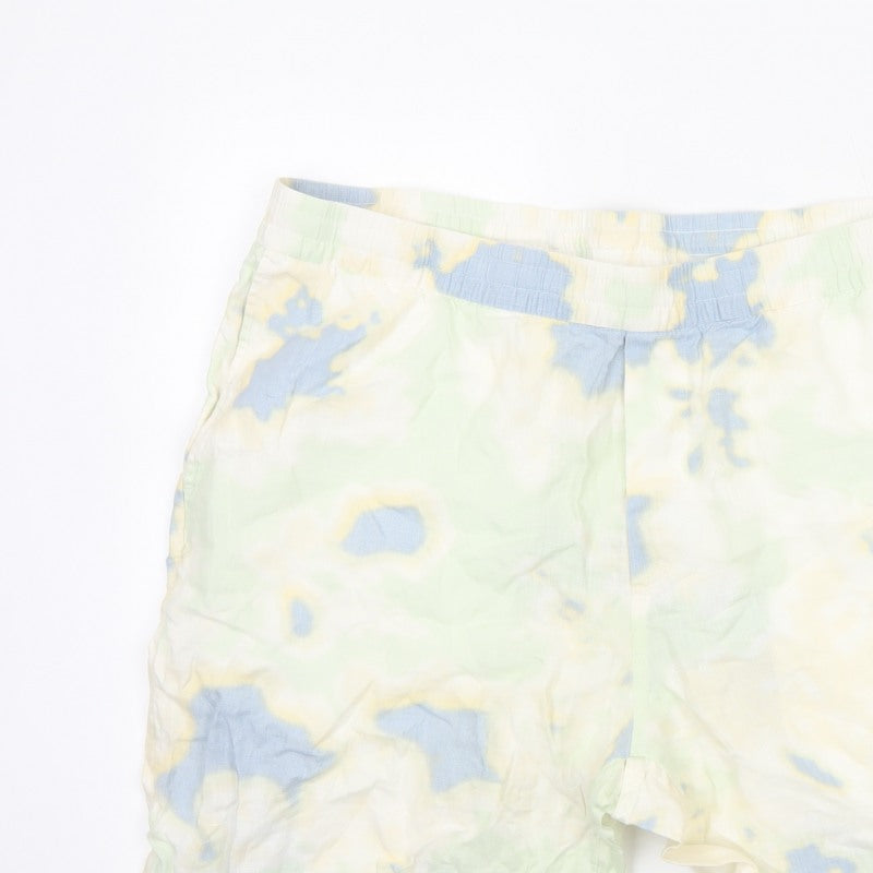 H&M Men’s XL Multicoloured Linen Relaxed Fit Summer Shorts Pockets