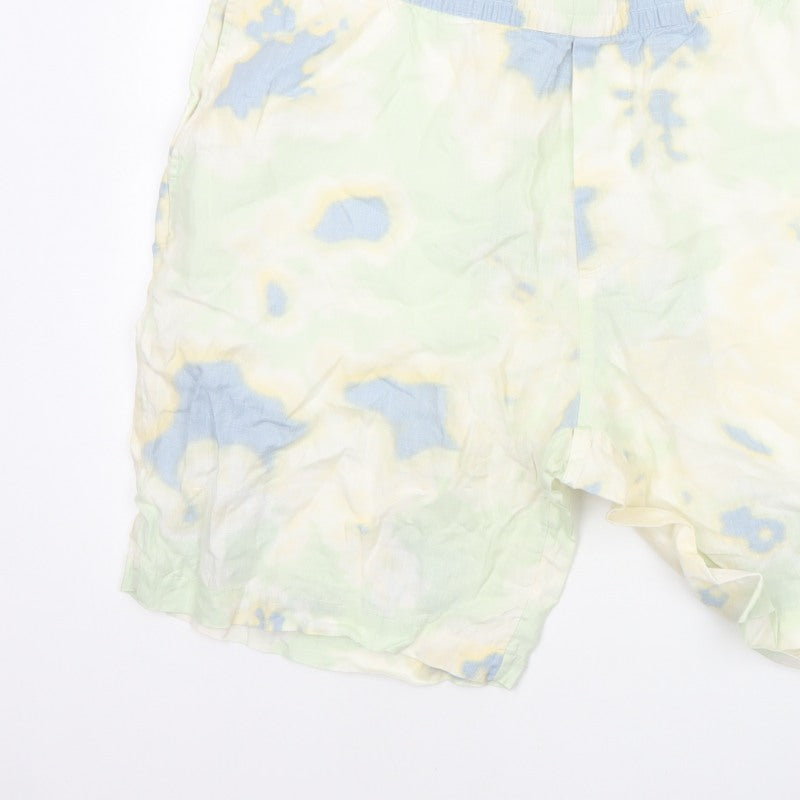 H&M Men’s XL Multicoloured Linen Relaxed Fit Summer Shorts Pockets
