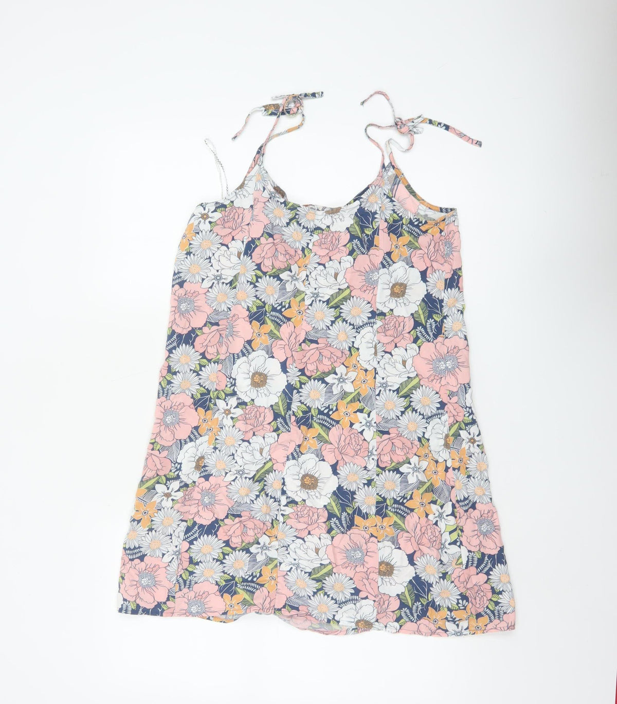 Vans Women's Multicoloured Floral Halter A-Line Mini Dress Size M