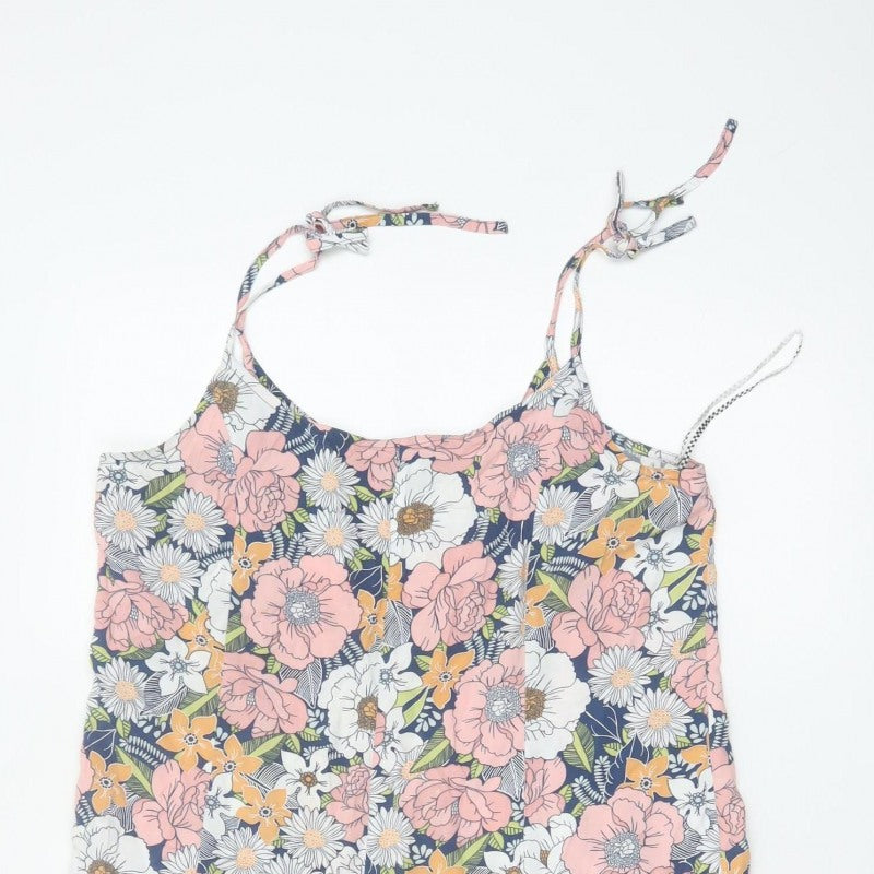 Vans Women's Multicoloured Floral Halter A-Line Mini Dress Size M