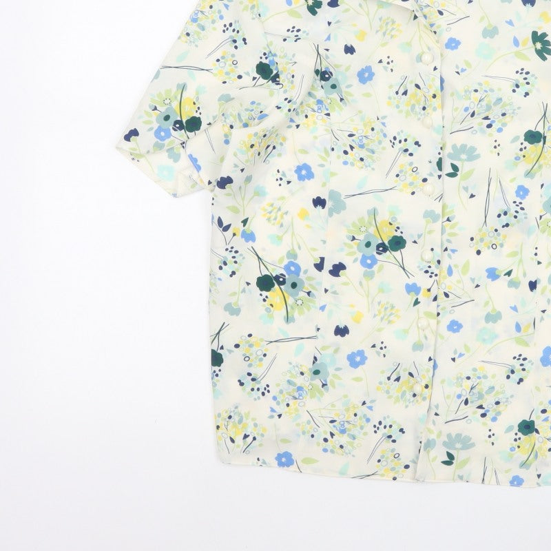 Honor Millburn Women’s Multicoloured Floral Button-Up Blouse Size 12