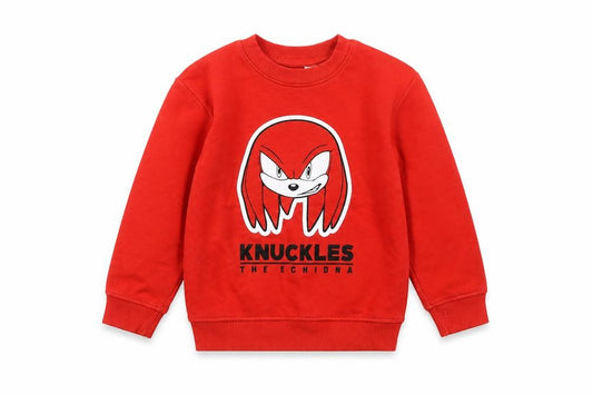 H&M Boys Red 4-5 Years Knuckles Sonic Graphic Pullover Sweatshirt