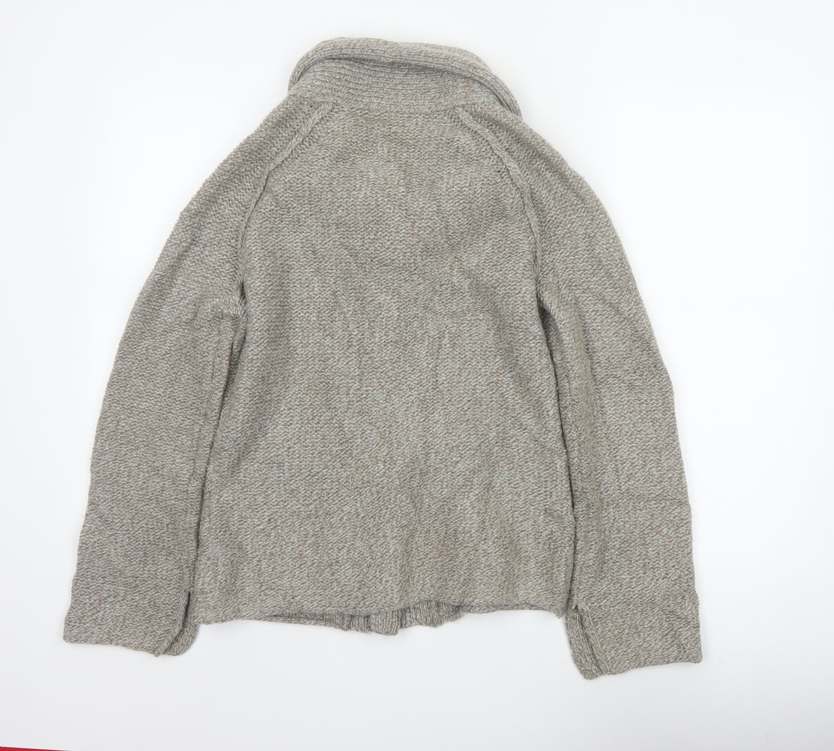 Fenn Wright Manson Women Beige Size 10 Chunky Knit Cowl Cardigan