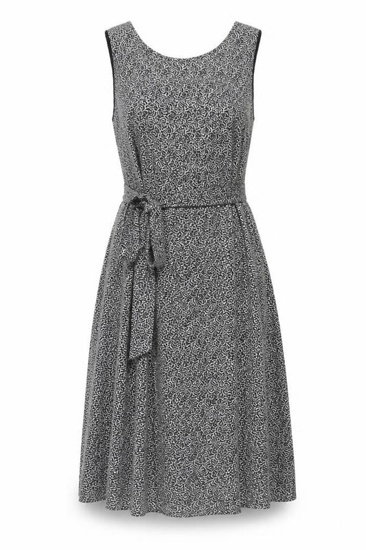 Laura Ashley Archive Women Black White UK 10 Floral Cotton Wrap Midi Dress