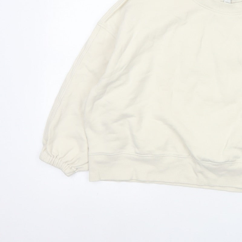 Marks and Spencer Women Ivory L Pullover Balloon Sleeve Sweatshirt