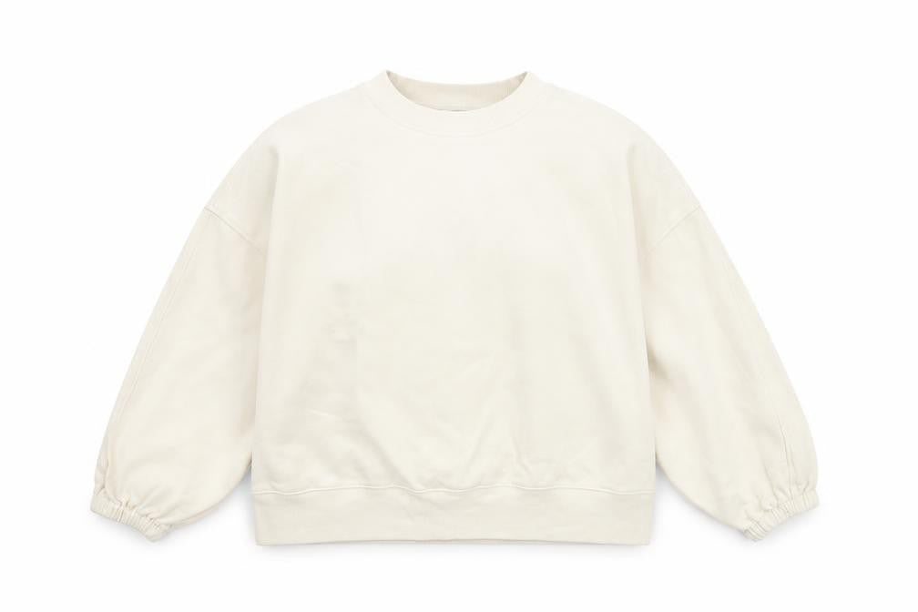 Marks and Spencer Women Ivory L Pullover Balloon Sleeve Sweatshirt
