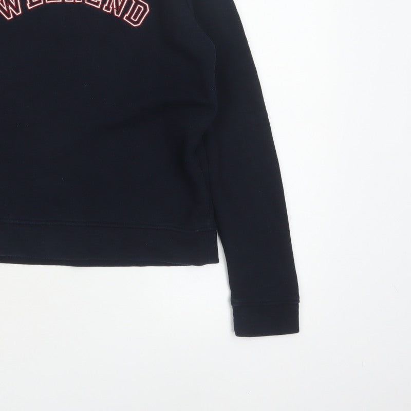 Whistles Women’s Black S Weekend Logo Cotton Pullover Sweatshirt