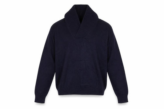 GANT Men’s Navy Blue M Shawl Collar Alpaca Wool Knit Pullover Jumper