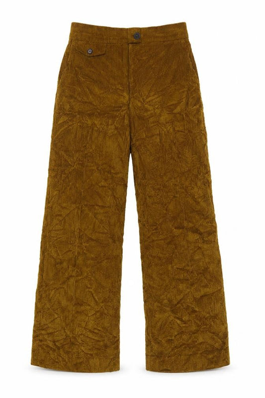John Lewis Women's Brown Corduroy Trousers UK 10 Lined Straight