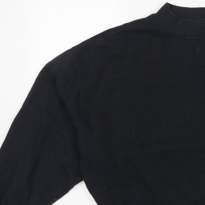 Jack Wills Women’s Black UK 16 Logo High Neck Pullover Sweatshirt
