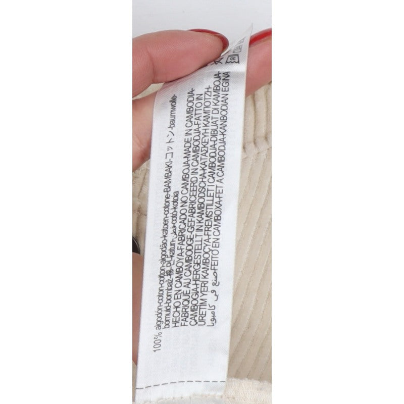 Zara Women’s Ivory Corduroy Button Jacket UK 8 Collared
