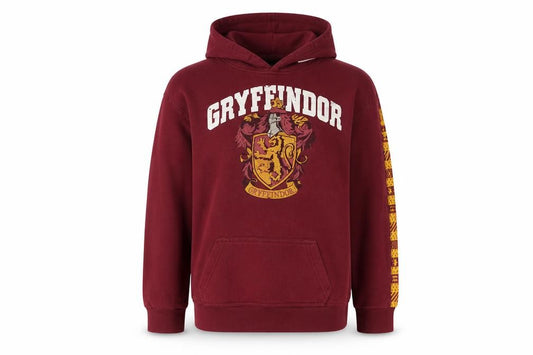Harry Potter Girls Red 11-12 Years Gryffindor Pullover Hoodie Graphic Print