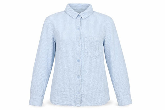H&M Divided Women Blue XXS Corduroy Button-Up Long Sleeve Shirt