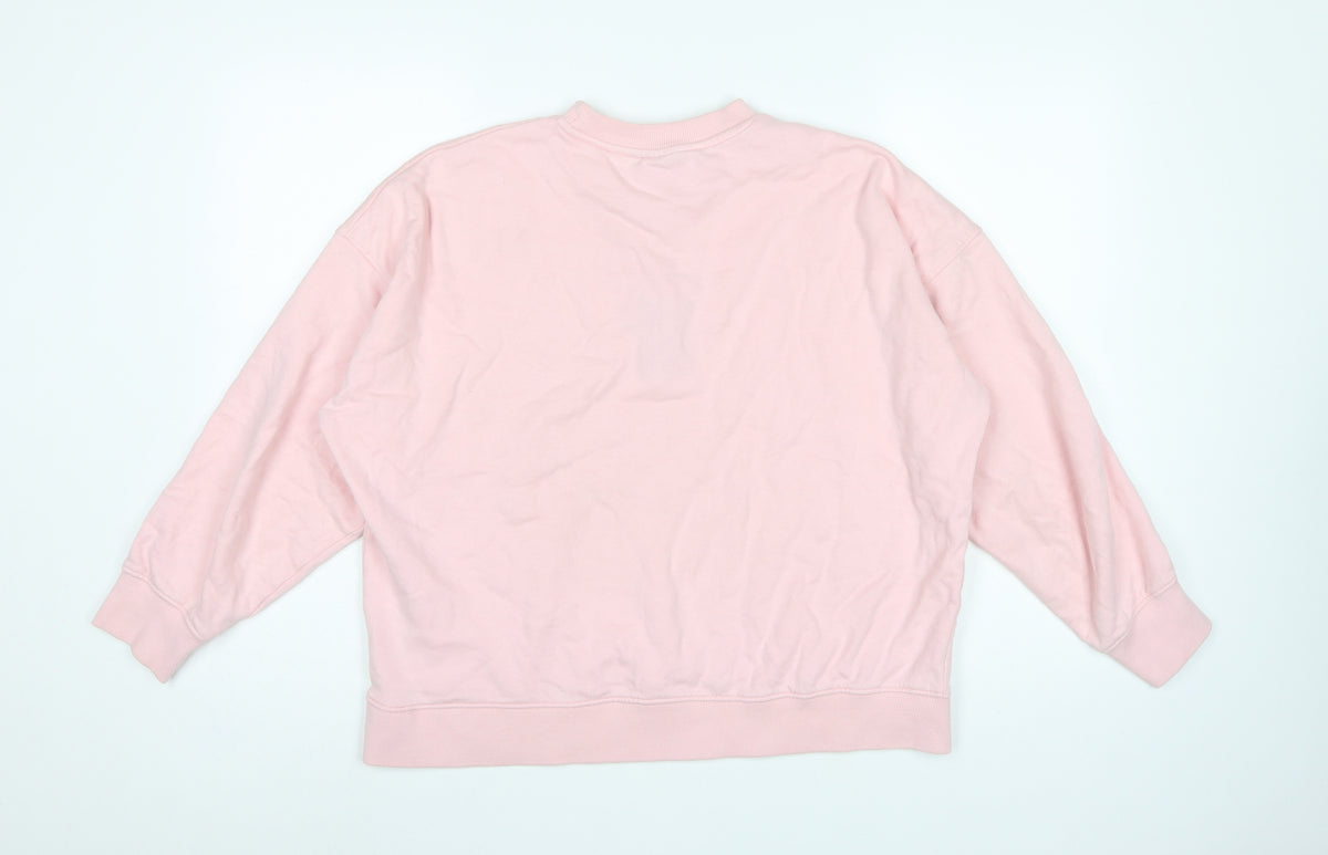 ASOS Design Women’s Pink S Pullover Sweatshirt Aspen Ski Embroidered