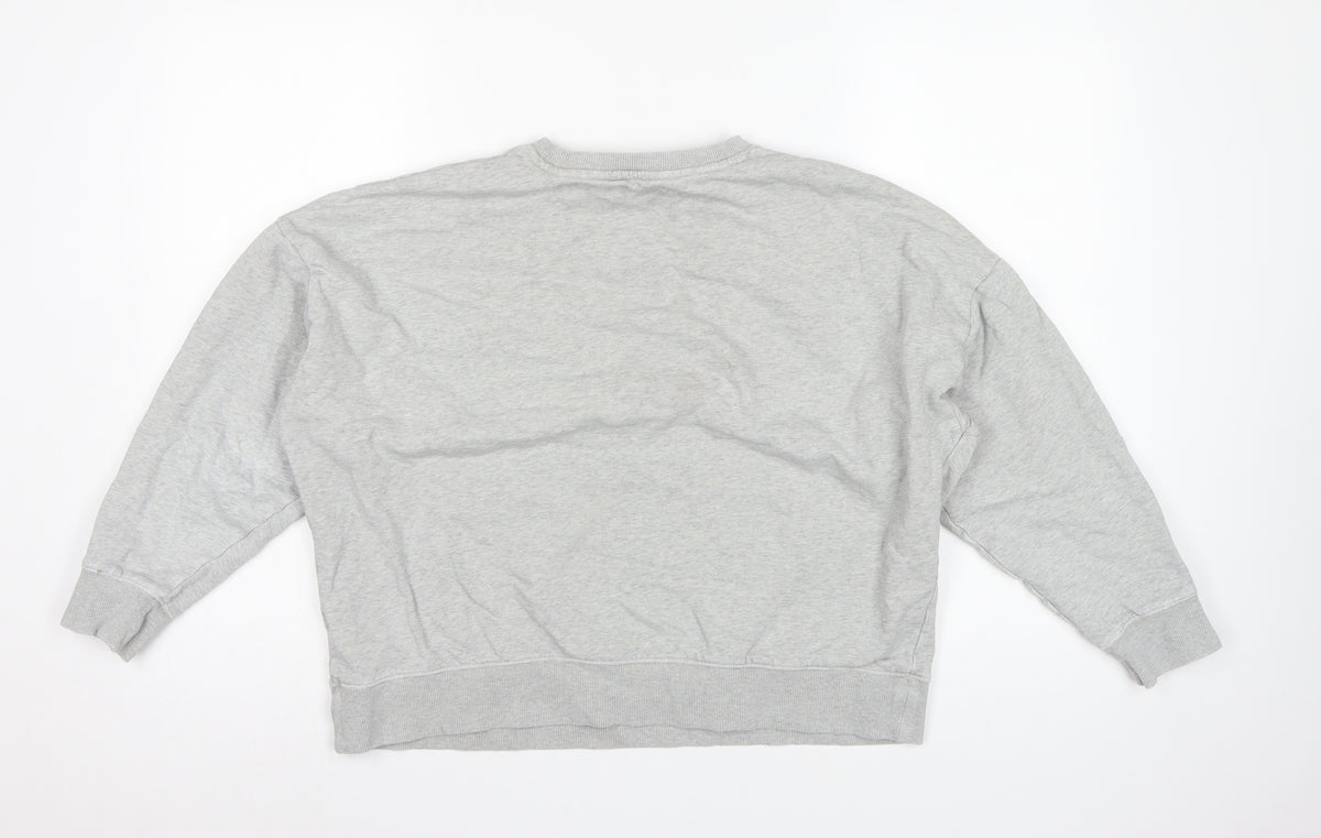 Marks and Spencer Grey Bear Varsity Sweatshirt Size 4 Teen Crew Neck
