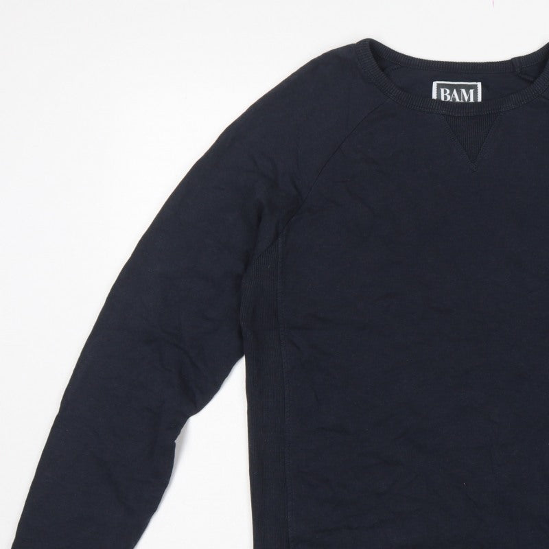 BAM Men’s Navy M Crew Neck Pullover Bamboo Sweatshirt