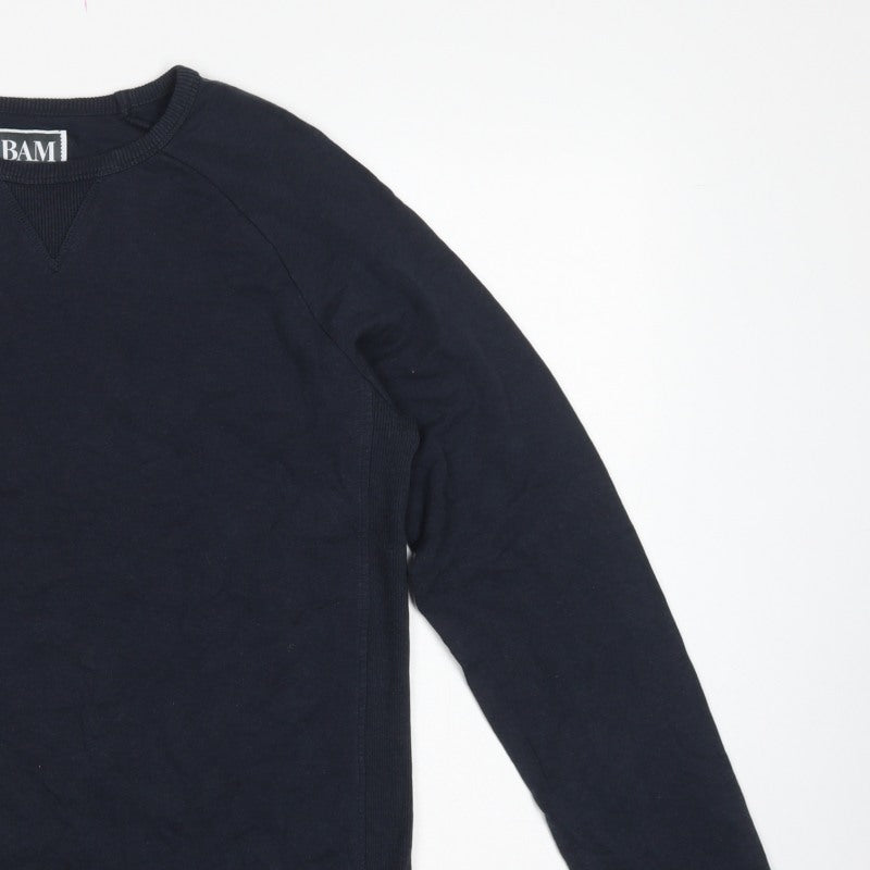 BAM Men’s Navy M Crew Neck Pullover Bamboo Sweatshirt