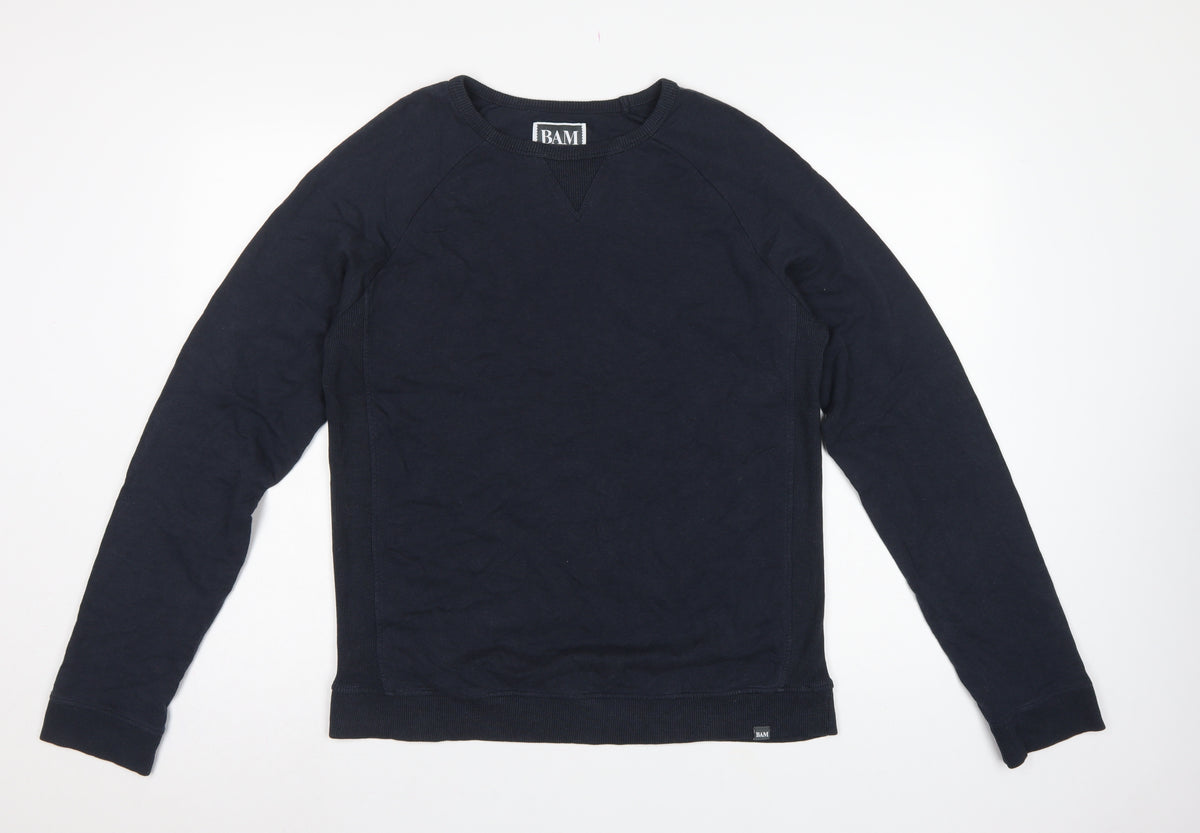 BAM Men’s Navy M Crew Neck Pullover Bamboo Sweatshirt