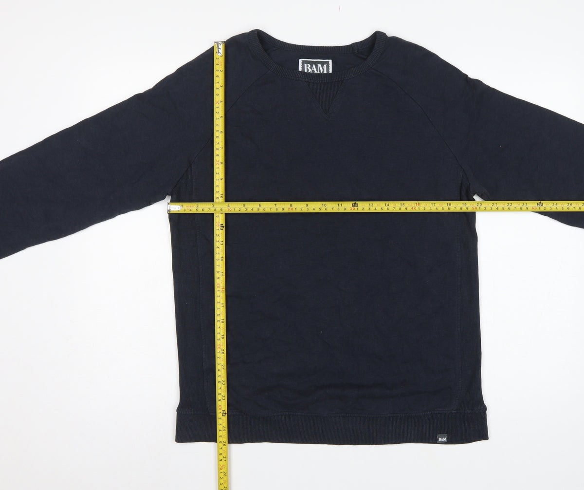 BAM Men’s Navy M Crew Neck Pullover Bamboo Sweatshirt